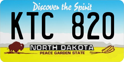 ND license plate KTC820