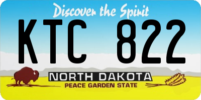 ND license plate KTC822