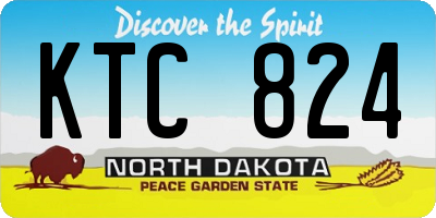 ND license plate KTC824