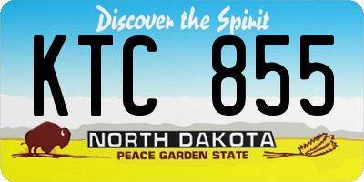 ND license plate KTC855
