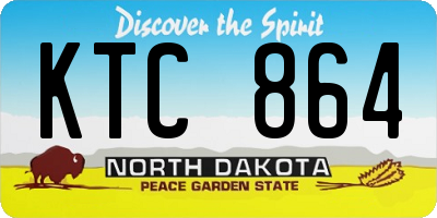 ND license plate KTC864