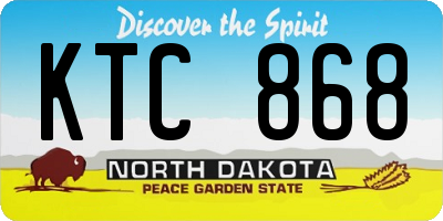 ND license plate KTC868