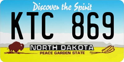 ND license plate KTC869