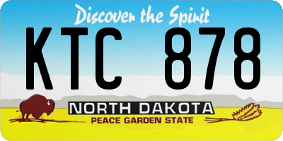 ND license plate KTC878