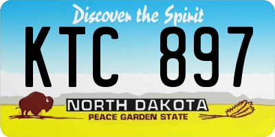 ND license plate KTC897