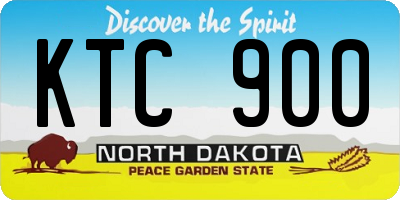 ND license plate KTC900