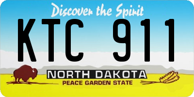 ND license plate KTC911
