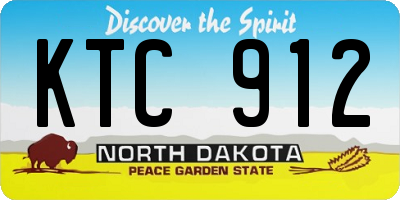 ND license plate KTC912