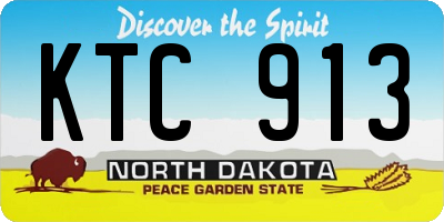 ND license plate KTC913