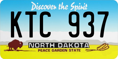 ND license plate KTC937