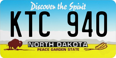 ND license plate KTC940