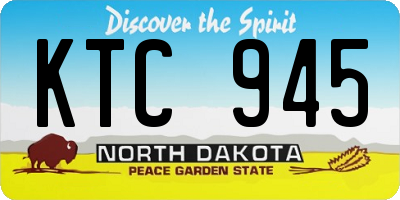 ND license plate KTC945