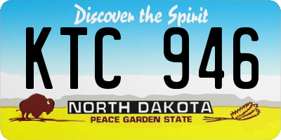 ND license plate KTC946