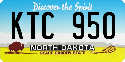 ND license plate KTC950