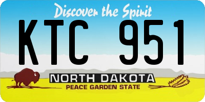 ND license plate KTC951