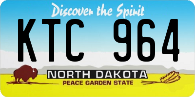ND license plate KTC964