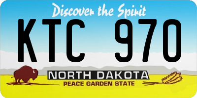 ND license plate KTC970