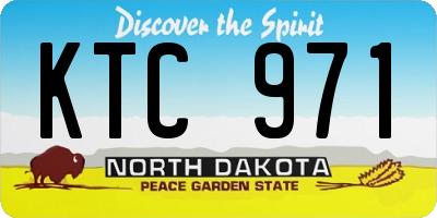 ND license plate KTC971