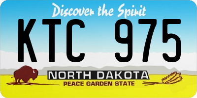 ND license plate KTC975
