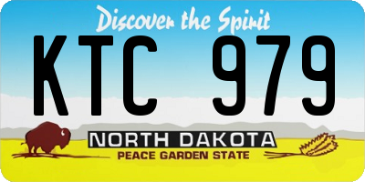 ND license plate KTC979