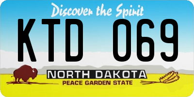 ND license plate KTD069