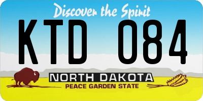 ND license plate KTD084