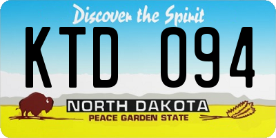 ND license plate KTD094