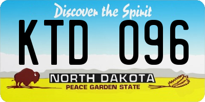 ND license plate KTD096