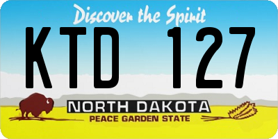 ND license plate KTD127