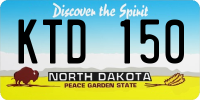 ND license plate KTD150