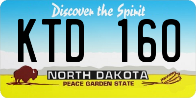 ND license plate KTD160