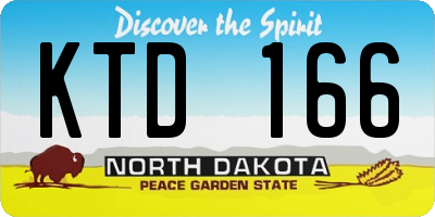 ND license plate KTD166