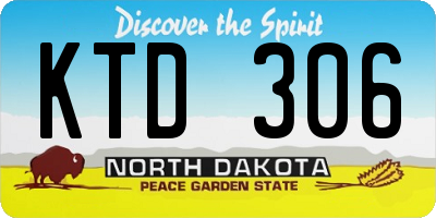 ND license plate KTD306