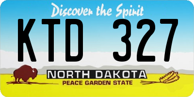 ND license plate KTD327
