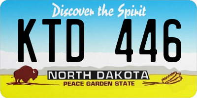 ND license plate KTD446
