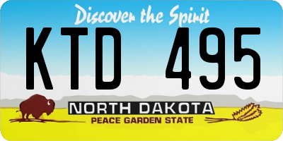ND license plate KTD495