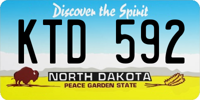 ND license plate KTD592