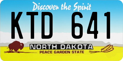 ND license plate KTD641