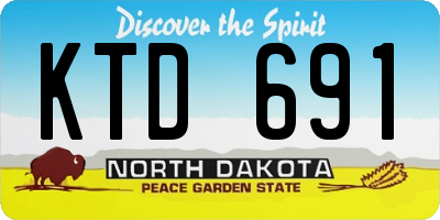 ND license plate KTD691