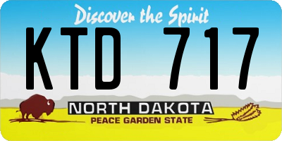 ND license plate KTD717