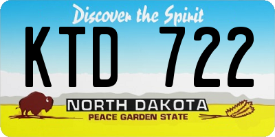 ND license plate KTD722