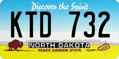 ND license plate KTD732