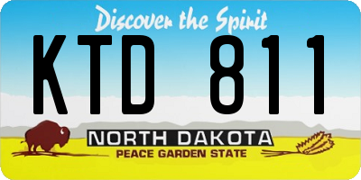 ND license plate KTD811