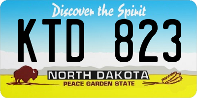 ND license plate KTD823