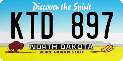 ND license plate KTD897