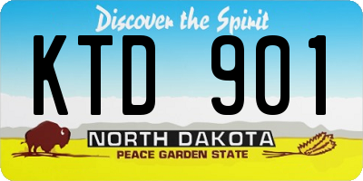 ND license plate KTD901