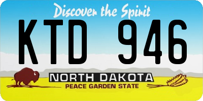 ND license plate KTD946