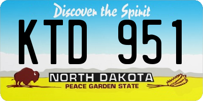 ND license plate KTD951
