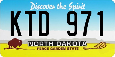 ND license plate KTD971