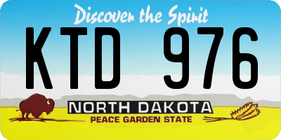 ND license plate KTD976